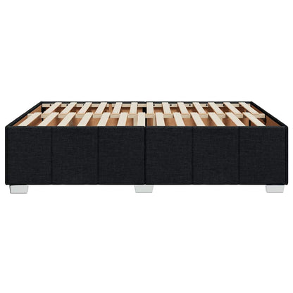 vidaXL Bed Frame without Mattress Black Double Fabric