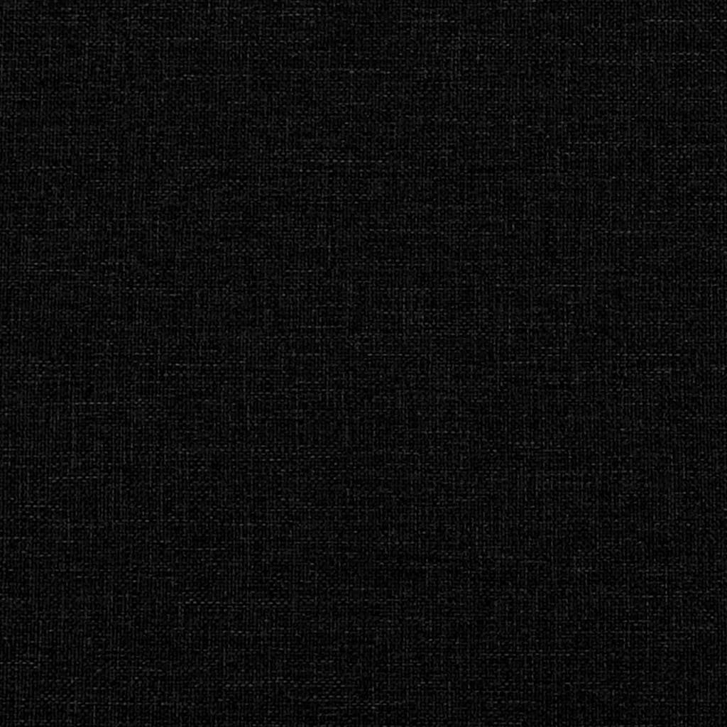 vidaXL Bed Frame without Mattress Black Double Fabric