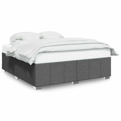 vidaXL Bed Frame without Mattress Dark Grey Super King Fabric