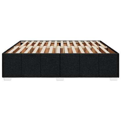 vidaXL Bed Frame without Mattress Black Super King Fabric