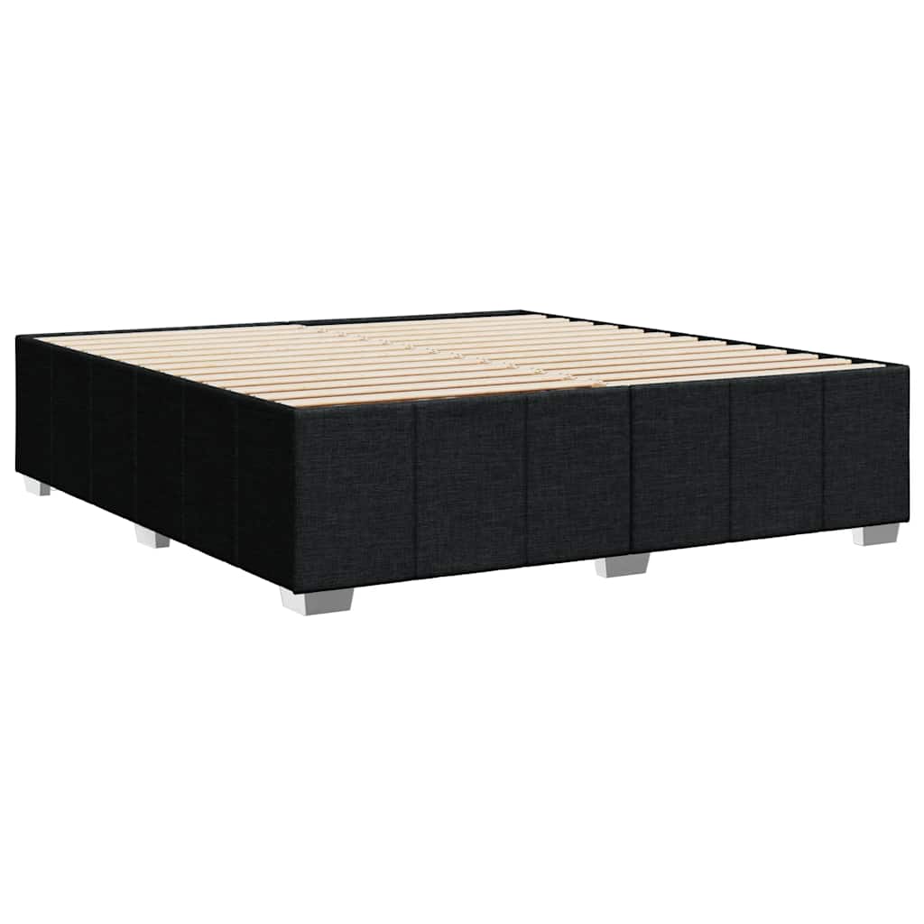 vidaXL Bed Frame without Mattress Black Super King Fabric