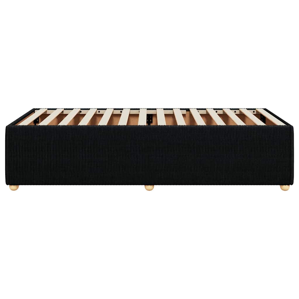 vidaXL Bed Frame without Mattress Black Single Fabric
