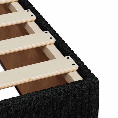 vidaXL Bed Frame without Mattress Black Single Fabric