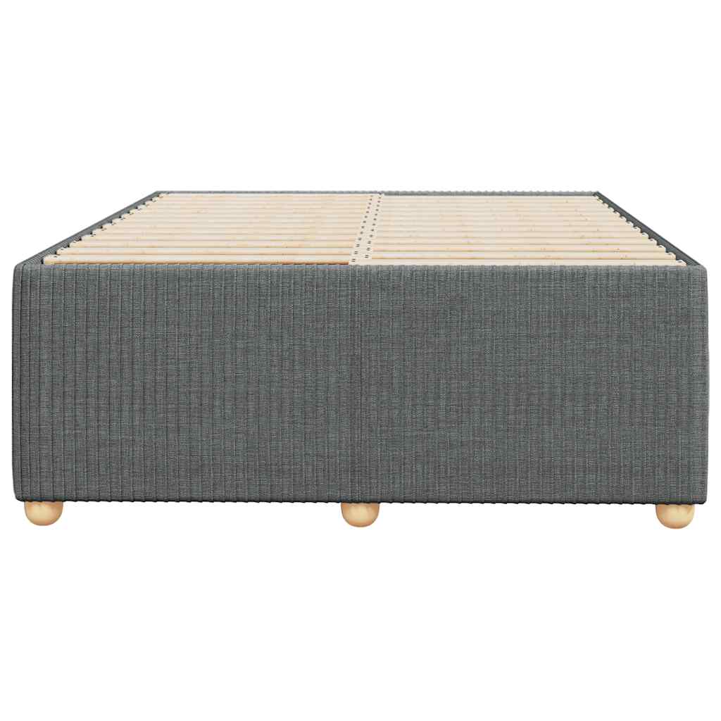 vidaXL Bed Frame without Mattress Dark Grey Double Fabric