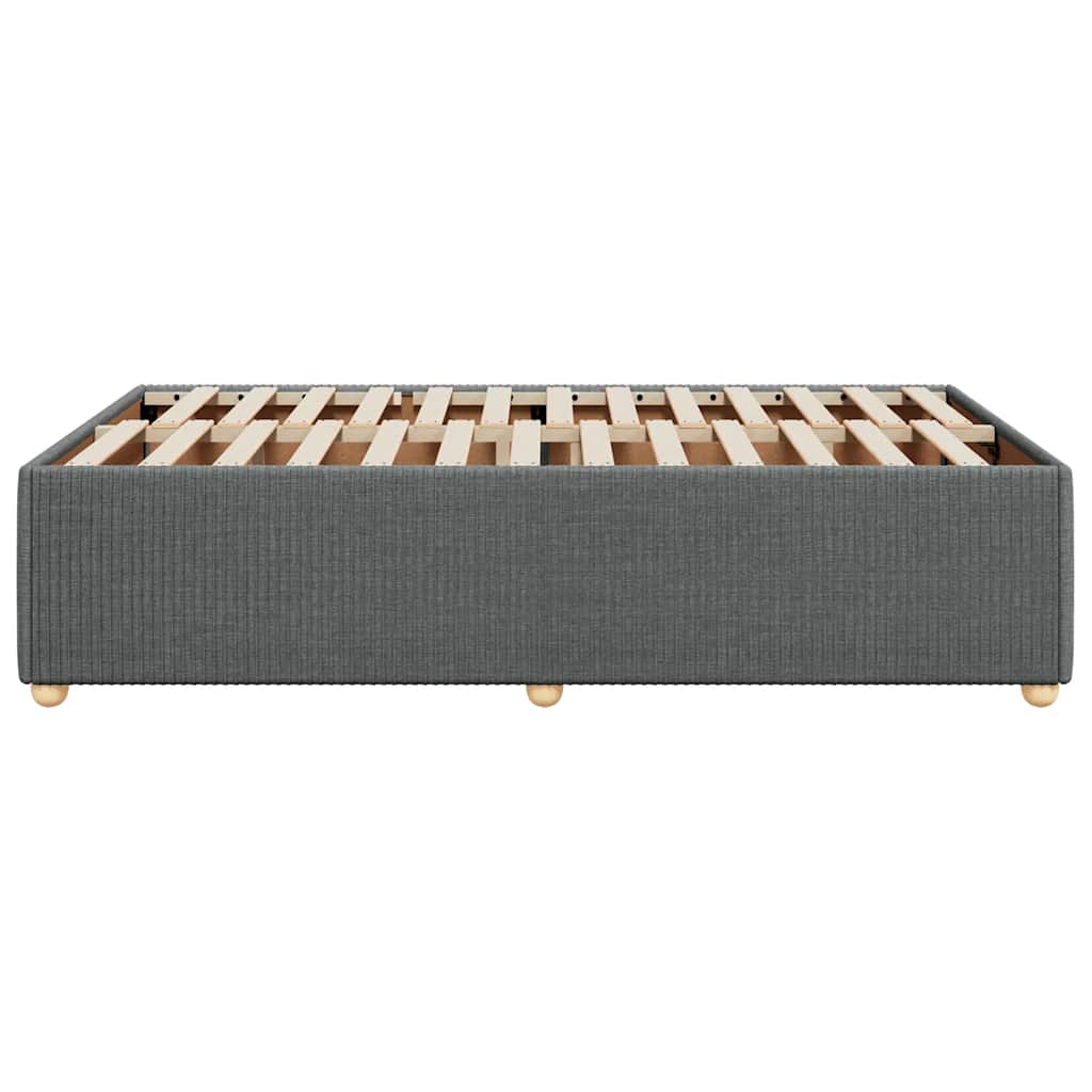 vidaXL Bed Frame without Mattress Dark Grey Double Fabric