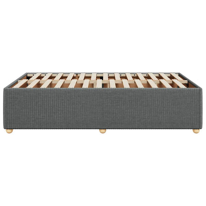 vidaXL Bed Frame without Mattress Dark Grey Double Fabric