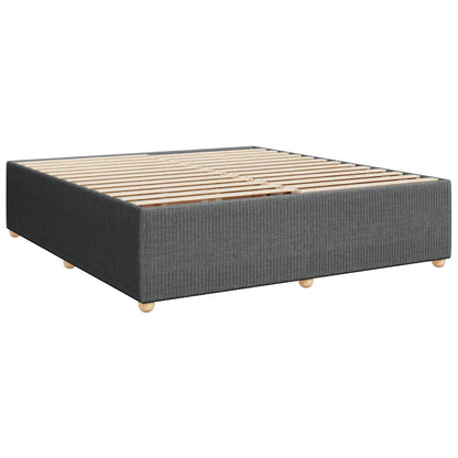 vidaXL Bed Frame without Mattress Dark Grey Super King Fabric