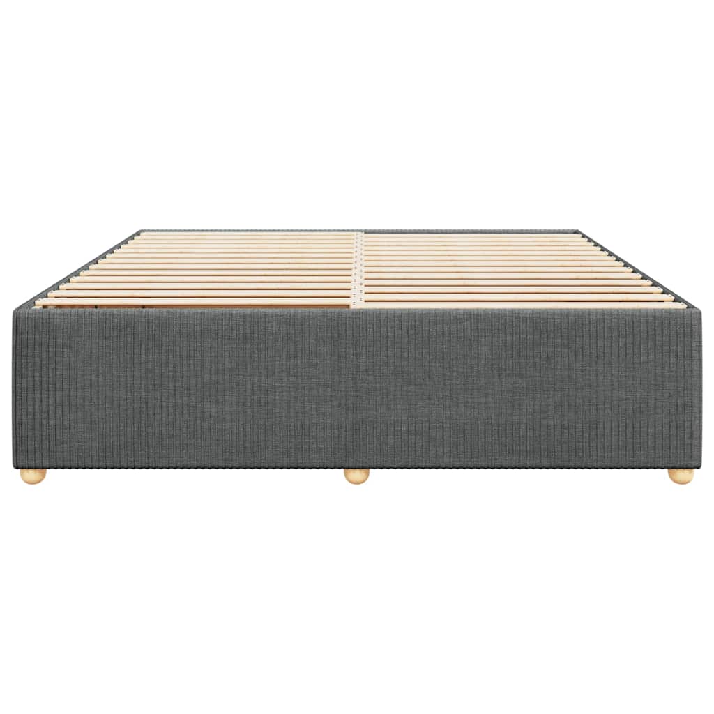 vidaXL Bed Frame without Mattress Dark Grey Super King Fabric