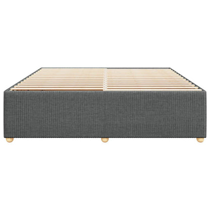 vidaXL Bed Frame without Mattress Dark Grey Super King Fabric