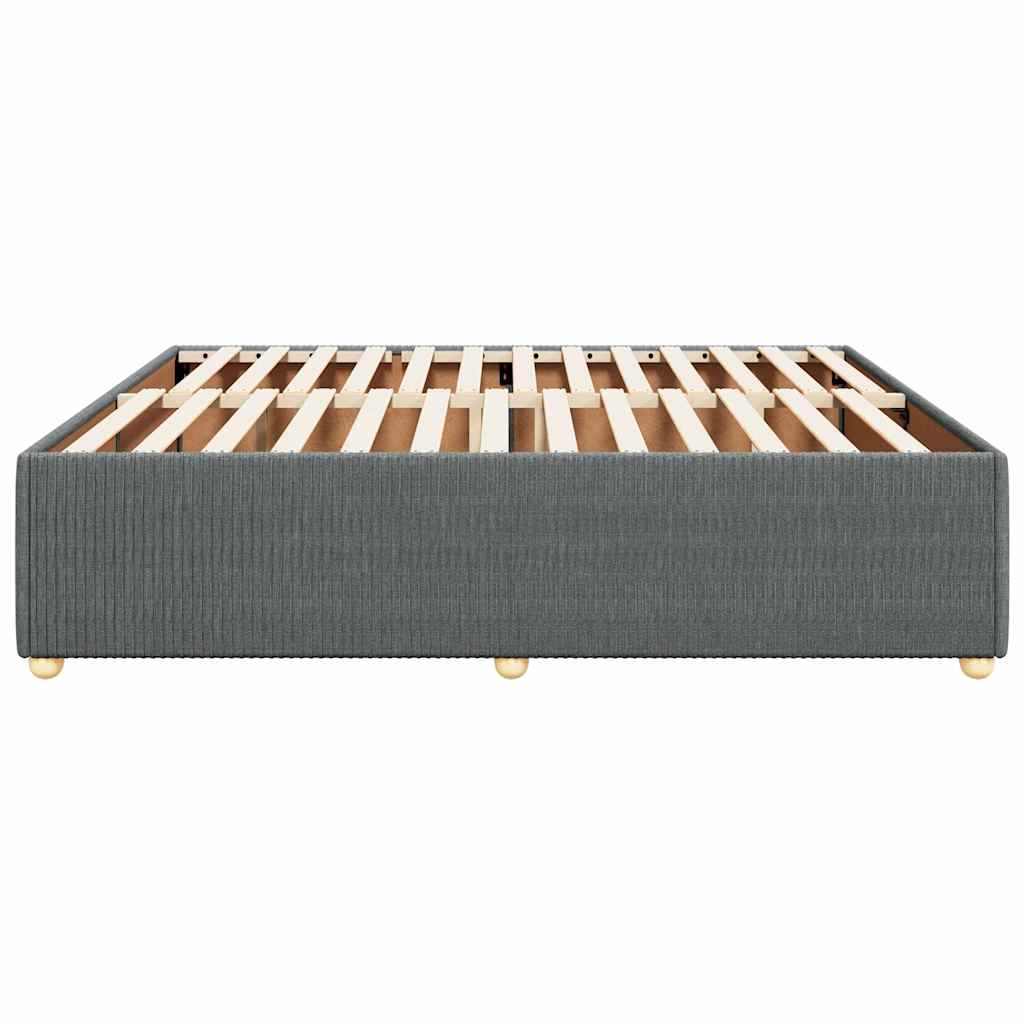 vidaXL Bed Frame without Mattress Dark Grey Super King Fabric