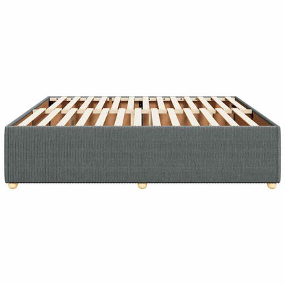 vidaXL Bed Frame without Mattress Dark Grey Super King Fabric