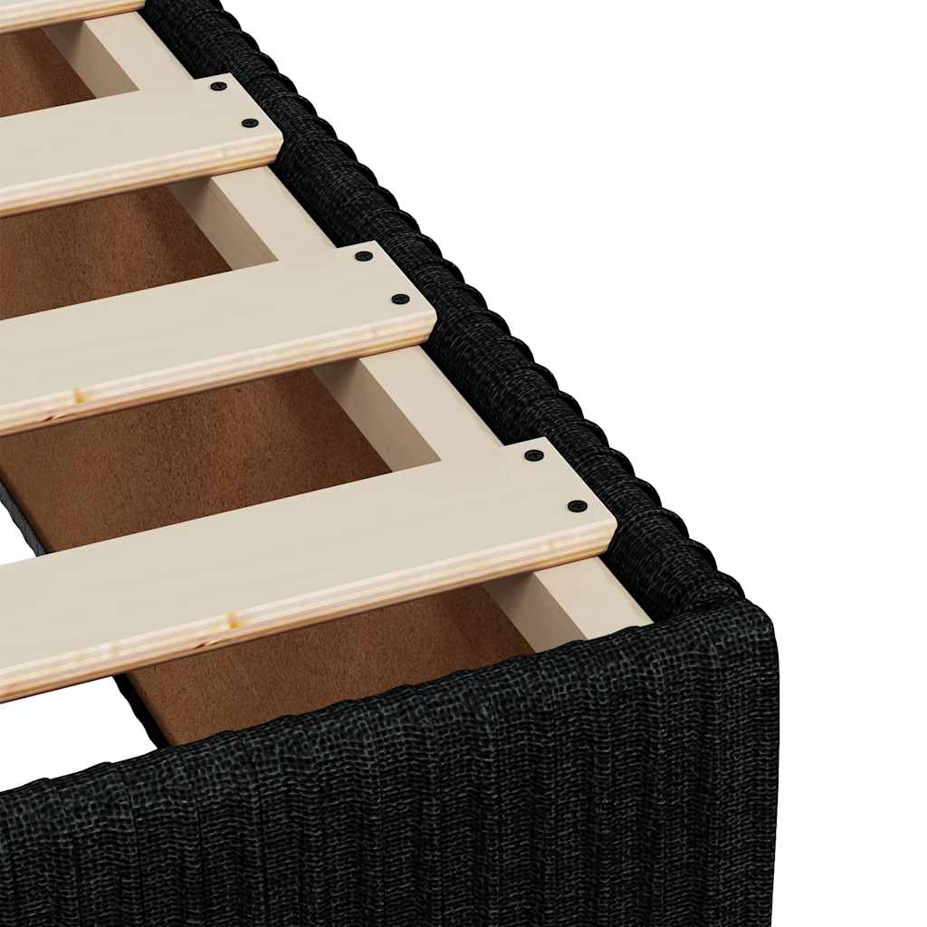 vidaXL Bed Frame without Mattress Black Super King Fabric