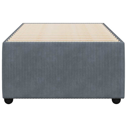vidaXL Bed Frame without Mattress Dark Grey Single Velvet