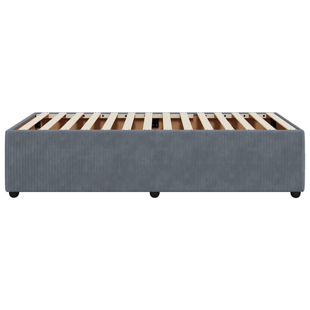 vidaXL Bed Frame without Mattress Dark Grey Single Velvet
