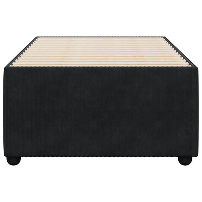 vidaXL Bed Frame without Mattress Black Single Velvet