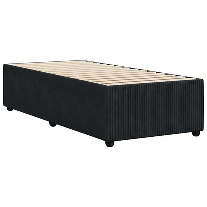 vidaXL Bed Frame without Mattress Black Single Velvet