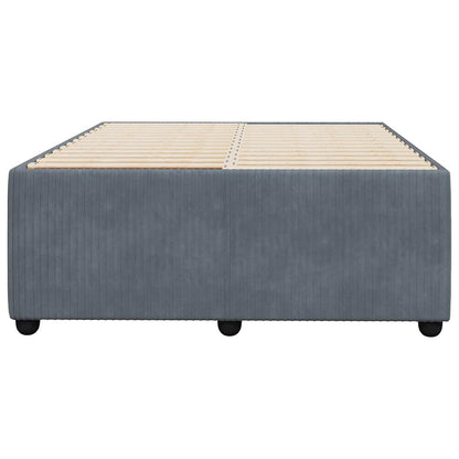 vidaXL Bed Frame without Mattress Dark Grey Double Velvet