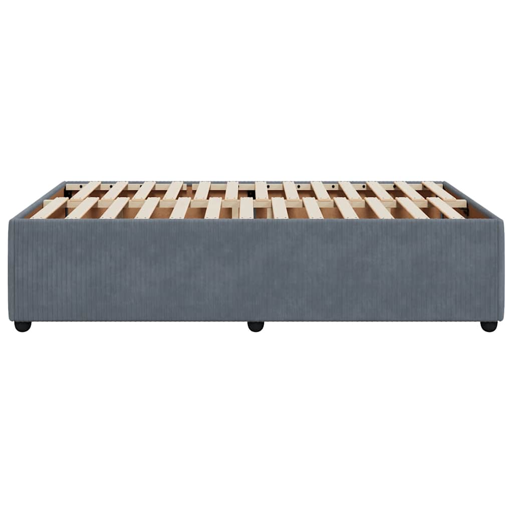 vidaXL Bed Frame without Mattress Dark Grey Double Velvet
