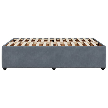vidaXL Bed Frame without Mattress Dark Grey Double Velvet