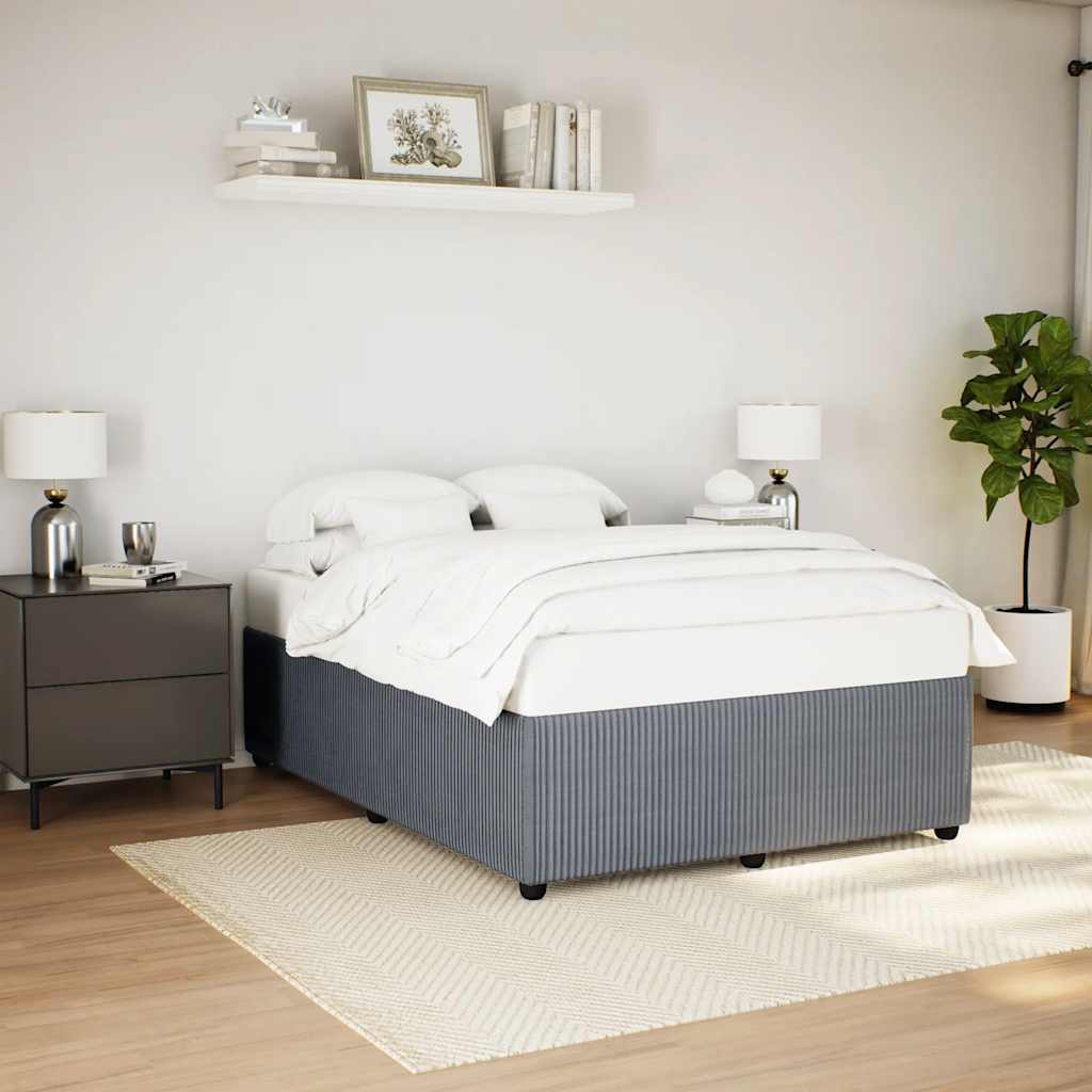 vidaXL Bed Frame without Mattress Dark Grey Double Velvet
