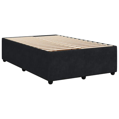 vidaXL Bed Frame without Mattress Black Double Velvet