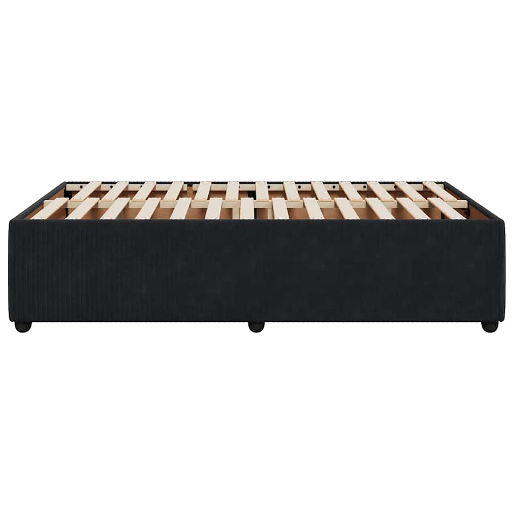 vidaXL Bed Frame without Mattress Black Double Velvet