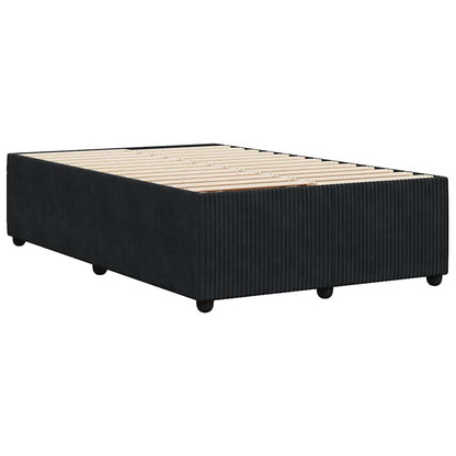 vidaXL Bed Frame without Mattress Black Double Velvet