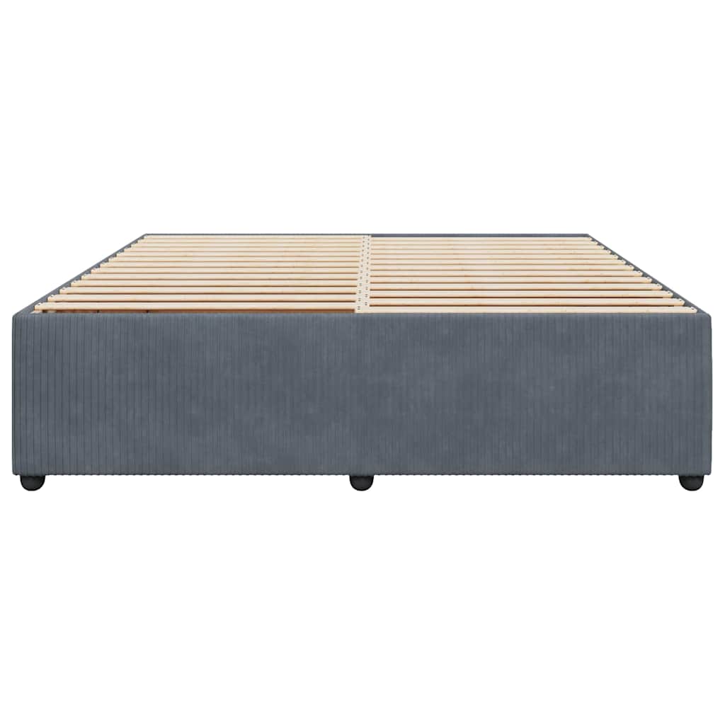 vidaXL Bed Frame without Mattress Dark Grey Super King Velvet