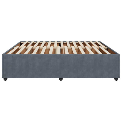 vidaXL Bed Frame without Mattress Dark Grey Super King Velvet