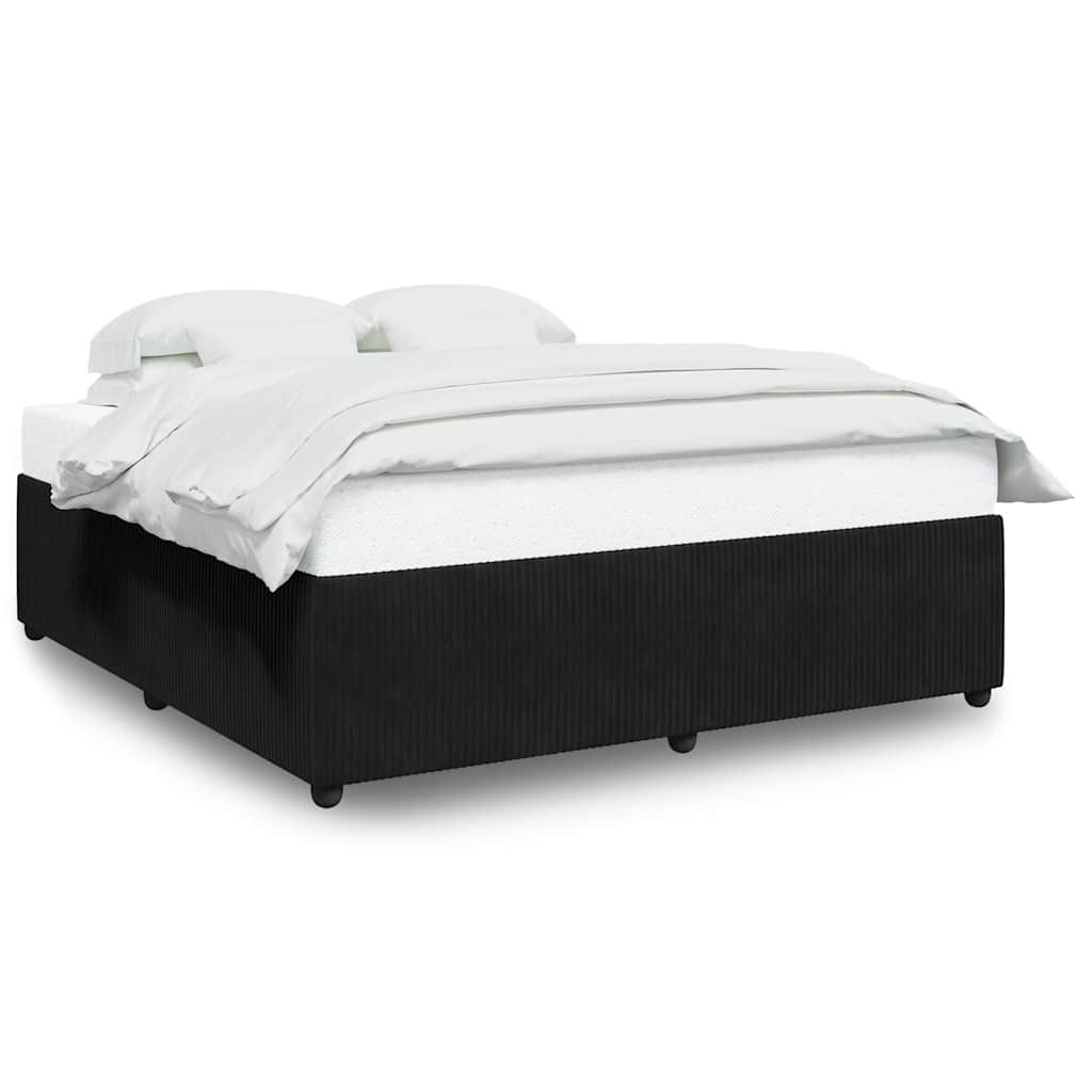 vidaXL Bed Frame without Mattress Black Super King Velvet