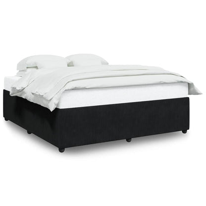 vidaXL Bed Frame without Mattress Black Super King Velvet