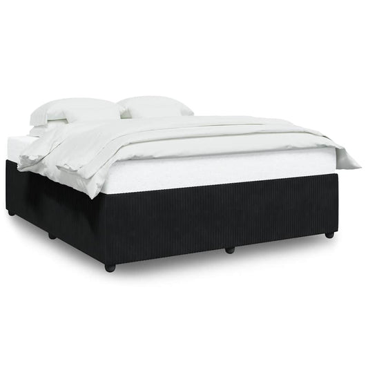 vidaXL Bed Frame without Mattress Black Super King Velvet