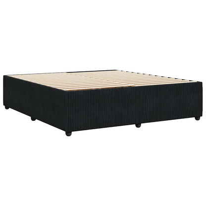 vidaXL Bed Frame without Mattress Black Super King Velvet
