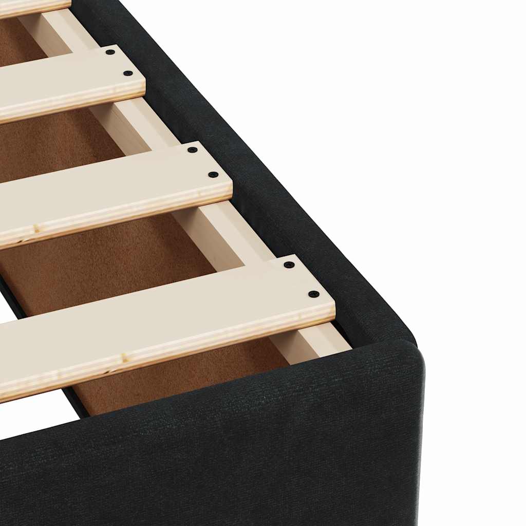 vidaXL Bed Frame without Mattress Black Super King Velvet