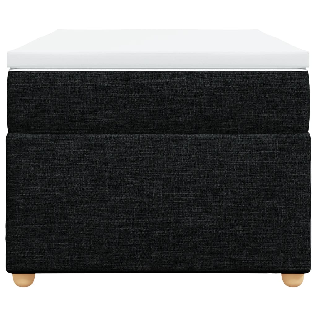 vidaXL Box Spring Bed with Mattress Black 90x200 cm Fabric