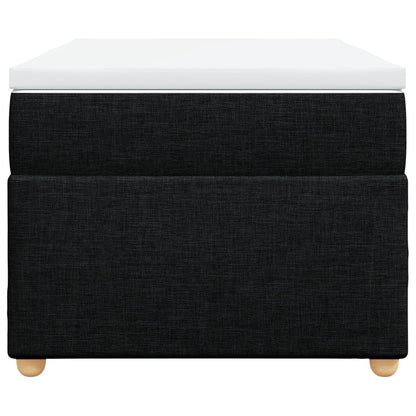 vidaXL Box Spring Bed with Mattress Black 90x200 cm Fabric