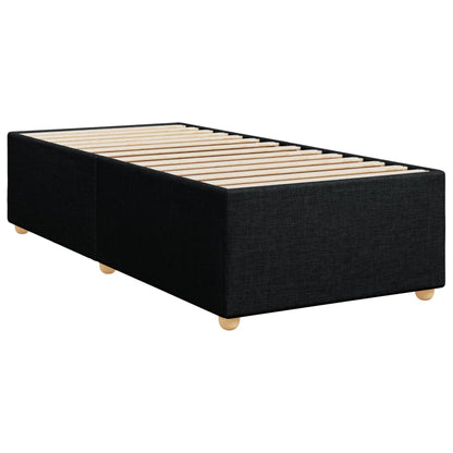 vidaXL Box Spring Bed with Mattress Black 90x200 cm Fabric
