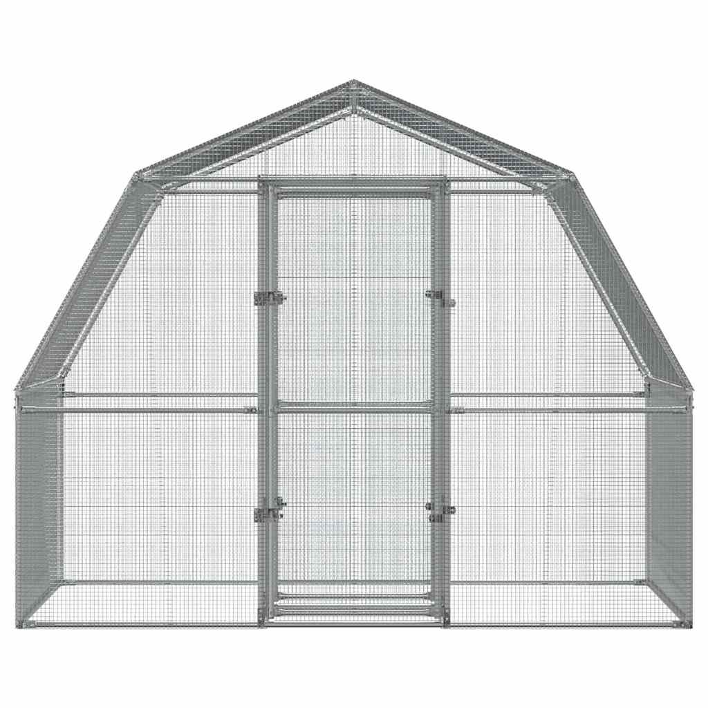vidaXL Bird Cage with Door Silver Galvanised Steel