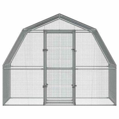 vidaXL Bird Cage with Door Silver Galvanised Steel