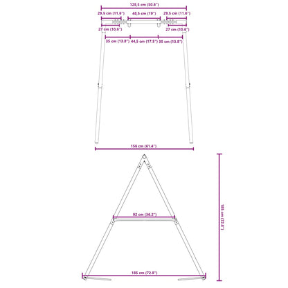 vidaXL Swing Frame for Outdoor W 156 x H 185 cm