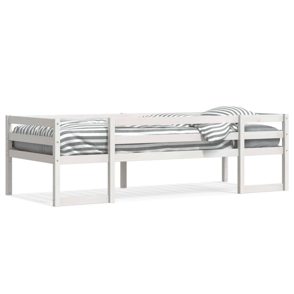 vidaXL Kids' Bed Frame without Mattress White 90x200 cm Solid Wood Pine