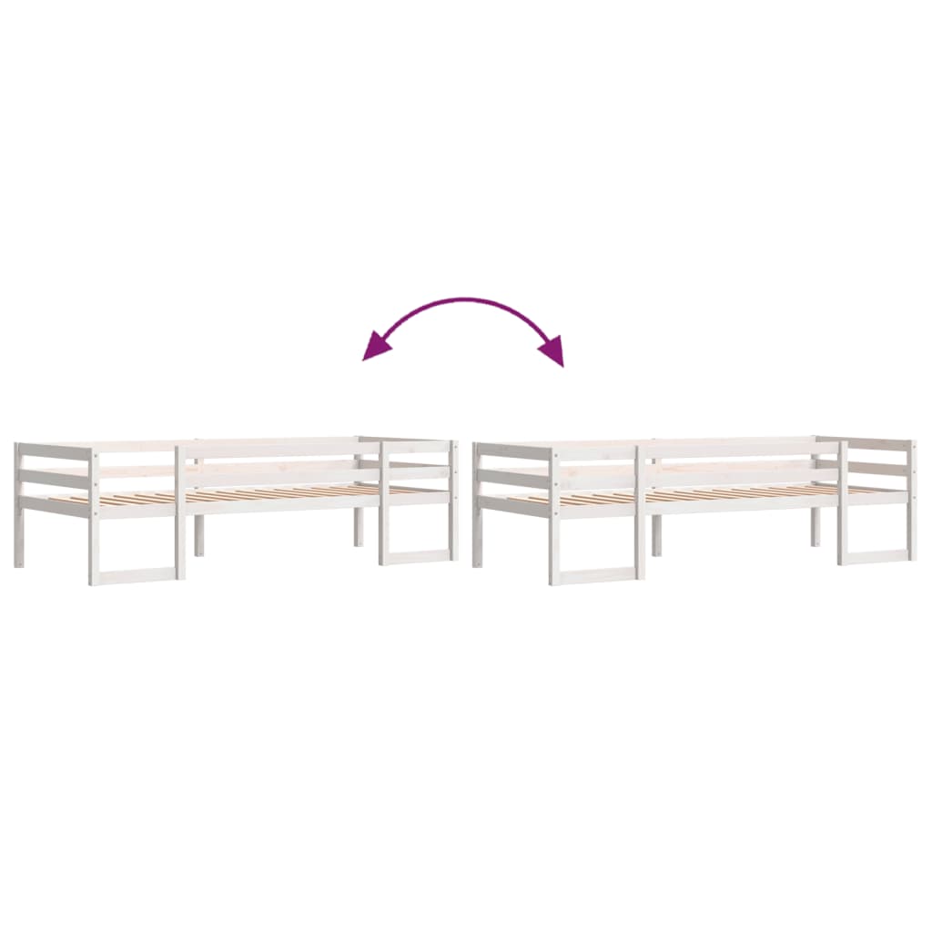 vidaXL Kids' Bed Frame without Mattress White 90x200 cm Solid Wood Pine