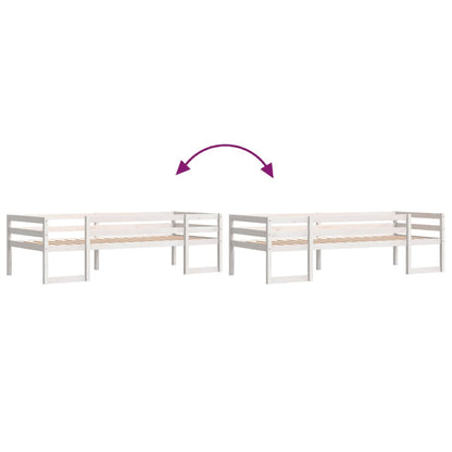 vidaXL Kids' Bed Frame without Mattress White 90x200 cm Solid Wood Pine