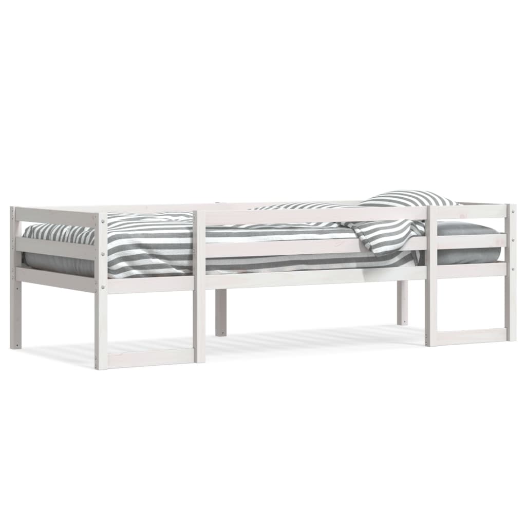 vidaXL Kids' Bed Frame without Mattress White 90x190 cm Single Solid Wood Pine