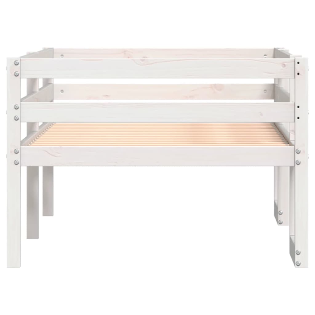 vidaXL Kids' Bed Frame without Mattress White 90x190 cm Single Solid Wood Pine