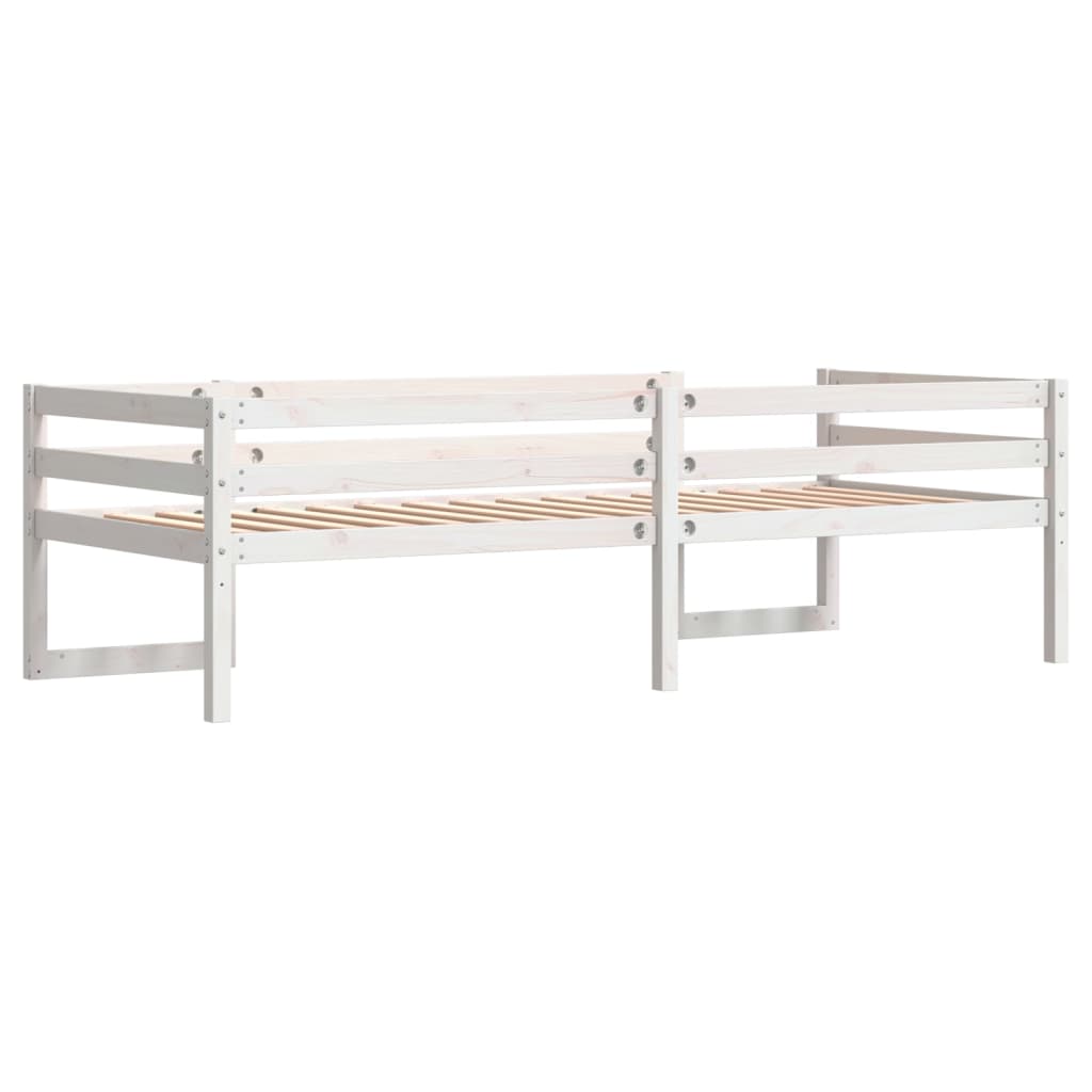 vidaXL Kids' Bed Frame without Mattress White 90x190 cm Single Solid Wood Pine
