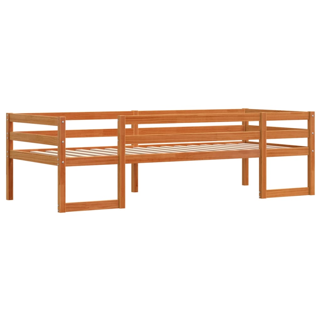 vidaXL Kids' Bed Frame without Mattress Wax Brown 90x190 cm Single