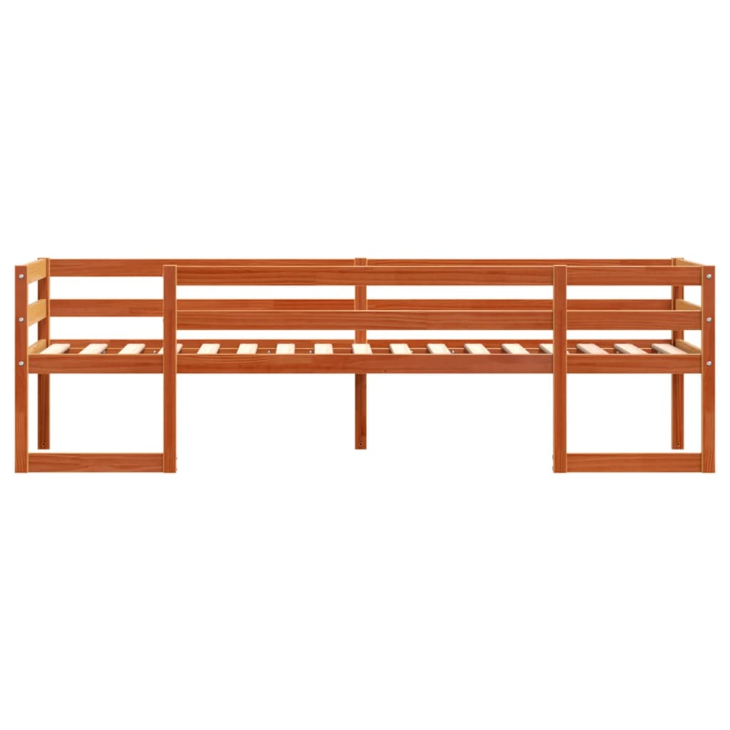 vidaXL Kids' Bed Frame without Mattress Wax Brown 90x190 cm Single