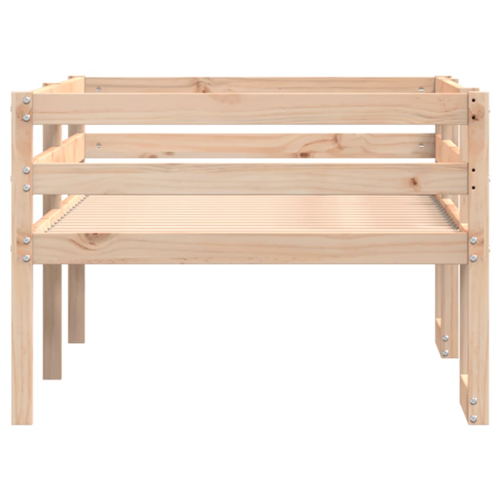 vidaXL Kids' Bed Frame without Mattress 75x190 cm Small Single Solid Wood Pine