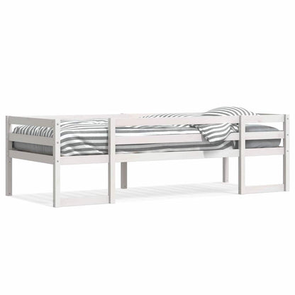 vidaXL Kids' Bed Frame without Mattress White 75x190 cm Small Single Solid Wood Pine